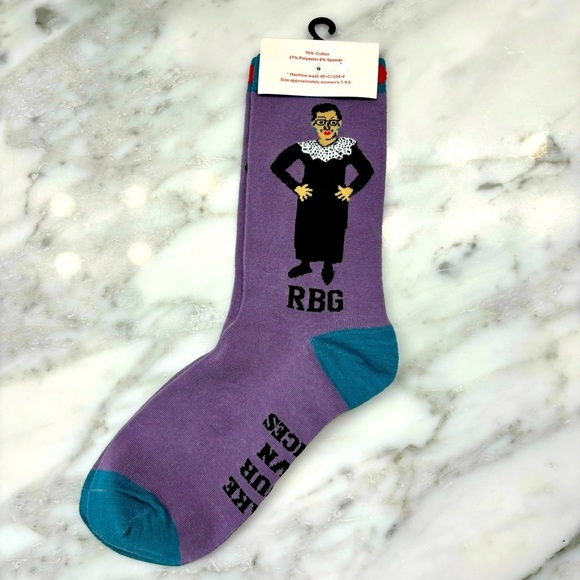 NWT Womens Purple RBG Socks size 7-9.5 - Picture 1 of 6